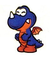 Artworks of Rexes in Super Mario World.