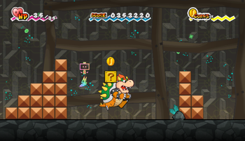 Location of where the fifteenth hidden block is in Super Paper Mario, block revealed.