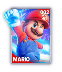 The Mario card from The Super Mario Galaxy Movie Collectible Cards