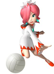 White Mage playing volleyball