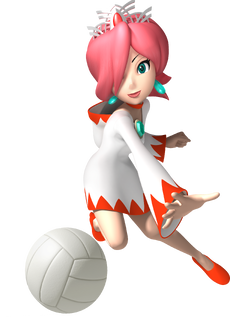White Mage playing volleyball