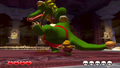 DinoMighty trying to stomp on Wario