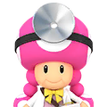 Dr. Toadette (with yellow ribbon)