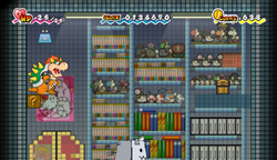 First ? Block and second treasure chest in Fort Francis of Super Paper Mario.