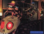 A Kackle chasing Diddy and Dixie in Haunted Hall.