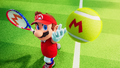Mario serving, from a cinematic