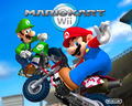 Mario and Luigi on their bikes