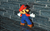 Artwork of Mario on a ledge, from Super Mario 64.