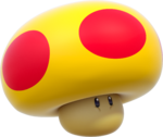 Artwork of a Mega Mushroom from Super Mario 3D World.
