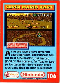 One of the Nintendo Collector Cards