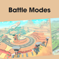 Cover image for the Battle Modes playlist for Mario Kart World on Nintendo Music.