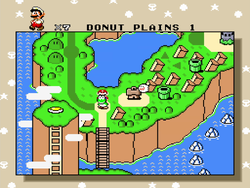 The image for "Donut Plains (Map Screen)" from Super Mario World on Nintendo Music.
