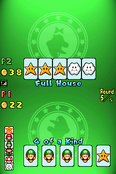 Two players comparing their hands in New Super Mario Bros.