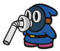 A Blue Slurp Snifit from Paper Mario: Color Splash