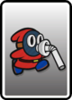 A Red Slurp Snifit card from Paper Mario: Color Splash
