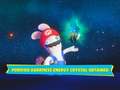 Rabbid Mario obtaining a Purified Darkmess Energy Crystal in Mario + Rabbids Sparks of Hope
