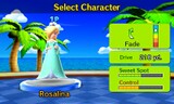 Character select screen with Rosalina.