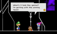 A Goomba betrays Luigi and joins Nastasia.