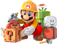 Official Builder Mario artwork, from Super Mario Maker.