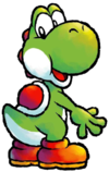 Artwork of Yoshi in Yoshi Topsy-Turvy