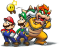 The Mario Bros., Starlow, and Bowser