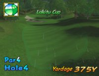 Hole 4 of Lakitu Valley from Mario Golf: Toadstool Tour.