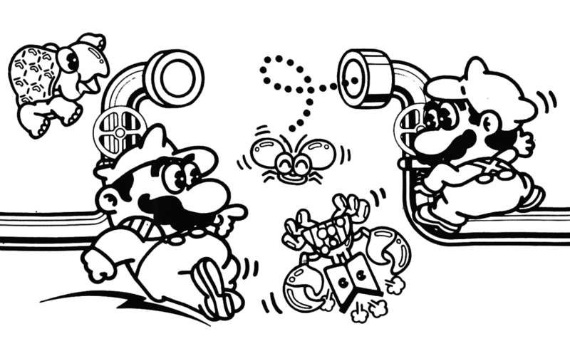 File:Mario Bros. - Famicom linart.png