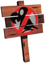 No Animal Sign with Squawks