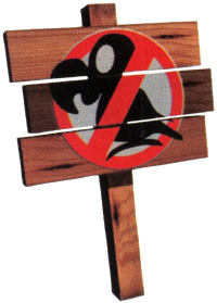 No Animal Sign with Squawks