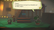 Yoshi behind the tent