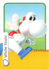 White Yoshi card from the Super Mario Trading Card Collection