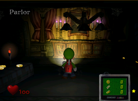 Parlor, Hidden Mansion – Luigi's Mansion (PAL version)