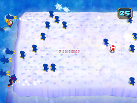 Pushy Penguins from Mario Party 5. Excuse the tiny finish, but I was lucky there was no graphical glitches here when I played this.