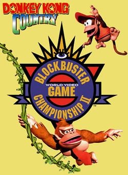 Box art for the super rare Donkey Kong Country Competition Cartridge.