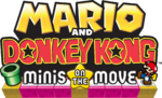 The logo for Mario and Donkey Kong: Minis on the Move