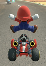Mario performing a trick.