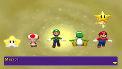 Mario receiving a Bonus Star in Mario Party 5