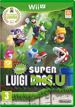 Spanish box art for New Super Luigi U