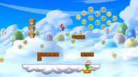 Thumbnail of Cloud-Top Coin Evasion in New Super Mario Bros. U
