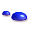 A pair of blue paint blobs from Paper Mario: Color Splash