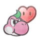 Yoshi Kid's health icon (pink)