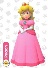 Peach character card from the Super Mario Trading Card Collection