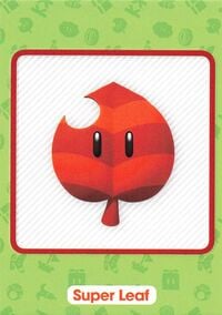 Super Leaf item card from the Super Mario Trading Card Collection