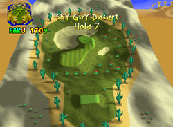 Hole 7 of Shy Guy Desert from Mario Golf