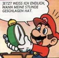 Mario finding an Alarm Clock