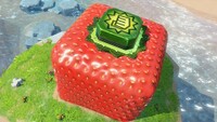 A strawberry in the Resort Layer in Donkey Kong Bananza