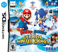 Official cover art for the Nintendo DS version of Mario & Sonic at the Olympic Winter Games.