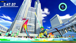 Metropolitan Goal Kick minigame from Mario & Sonic at the Olympic Games Tokyo 2020