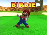 Mario getting a Birdie