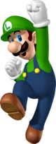 Artwork of Luigi in New Super Mario Bros.
